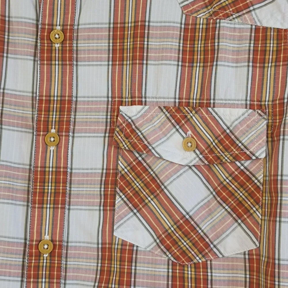 Patagonia A/C Shirt Button Front Camp Organic Cotton Plaid Mens Medium